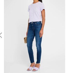MOTHER The Looker High Waisted Ankle Fray Jeans